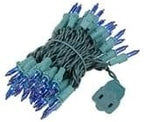 Novelty Lights 11 Feet 50 Bulbs Traditional Incandescent Mini Lights, Blue on Green Wire with 2.5" Spacing, Commercial Grade and UL Listed for Indoor/Outdoor Use, End-to-End Connectable