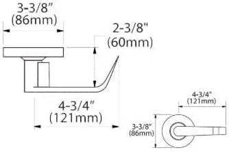 LYNN HARDWARE Commercial Door Lever Lock - Heavy-Duty Locking Door Handle, Designer Door Handles, Cylindrical Lever Lock, Non-Handed Grade 2 Door Handle, Matte Black, Storeroom Function