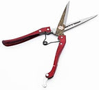 Grass Shear Sheep Shear Alpaca Shear - Coated Wear-Resistant Handle, Manganese Steel Double Blade, Strong Spring Suitable For Cattle And Sheep and Horse Hair Hand-Cut (Red 10.2 inches)