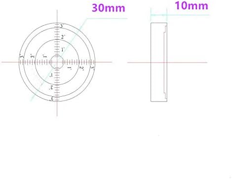 High Precision Horizontal Bubble Cardan Level Horizontal Bead Leveler Round Bubble Spirit Level Diameter 30mm (Green) (30X10mm（With magnetic))