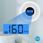 Smoke Detector Carbon Monoxide Detector Combo with Digital Display and Sound Light Alarm, 2-in-1 Smoke & CO Alarm with Battery Operated for Home, Travel or RV