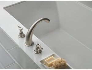 Delta Faucet Windemere 2-Handle Widespread Roman Tub Faucet Trim Kit, Deck-Mount, Stainless BT2796-SS (Valve Not Included), 6.50 x 11.00 x 11.00 inches