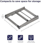 BLACK+DECKER 3 Tier Expandable Collapsing Foldable Laundry Rack for Air Drying Clothing, Space Saving Heavy Duty Lightweight Metal Drying Rack(Silver)