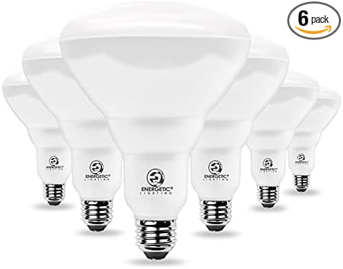 Energetic BR40 LED Light Bulbs, Indoor Flood Light, Dimmable, 6000K Cool Daylight, 110W Equivalent, 1600LM, E26 Base, Flicker Free, UL Listed, 6 Pack