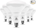 Energetic BR40 LED Light Bulbs, Indoor Flood Light, Dimmable, 6000K Cool Daylight, 110W Equivalent, 1600LM, E26 Base, Flicker Free, UL Listed, 6 Pack