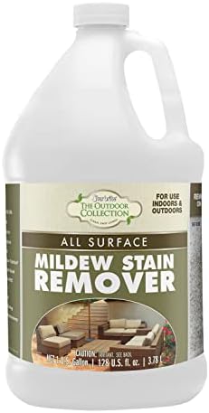 STAR BRITE O/C Mildew Stain Remover - Professional Strength, Quick-Acting, Multi-Surface Cleaner for Outdoor Furniture, Vinyl & Grout - 1 Gallon (054400)