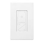 Maxxima 3-Way/Single Pole Digital Dimmer Wall Light Switch - Featuring Brightness Indicator Lights, 600 Watt, LED Compatible, Decorative Screwless White Wall Plate Cover Included