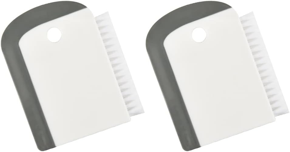 windson 2 Pack Sink Squeegee with Countertop Brush - Pot and Pan Dish Scraper for Kitchen,Bathroom,Mirrors and Car Windows