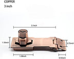 2 Packs Keyed Hasp Locks Twist Knob Keyed Locking Hasp for Small Doors, Cabinets and More,Stainless Steel Steel, Hasp Lock Catch Latch Safety Lock Door Lock with Keys (3inch, Copper)