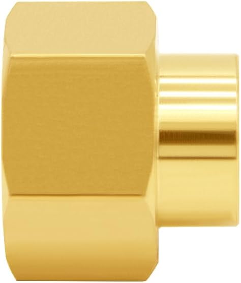 3PCS Brass Reducer Adapter, 1/4" NPT Female to 1/2" NPT Female Thread, Hex Reducing Pipe Fitting Coupler Nipple Connector for Water/Oil/Gas
