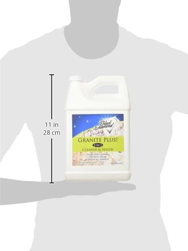 Black Diamond Stoneworks GRANITE PLUS! 2 in 1 Cleaner & Sealer for Granite, Marble, Travertine, Limestone, Ready to Use! (1-Gallon)