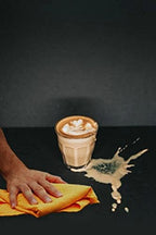 100 Pack Extra Large Original German Shammy Cloths Chamois Towels Super Absorbent for Pets, Parenting Tool Cleaning for Home and Commercial Use Wholesale Bulk (Orange)