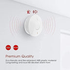 1 Pack Smoke Detector Battery Operated with Photoelectric Sensor and Silence Button, Travel Portable