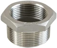 3/4" X 1/8" 316 Stainless Steel Class #150 Threaded Hexagon Bushing Hex Bushing Reducer Pipe Fitting Adapter