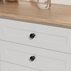 20 Pack Black Knobs Round Drawer knobs for Kitchen Bathroom Black Cabinet Hardware for Dresser Drawers，Aluminum Alloy