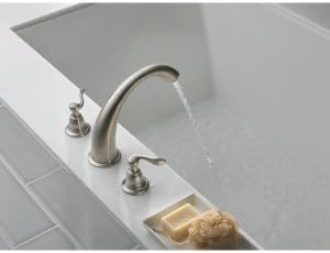 Delta Faucet Windemere 2-Handle Widespread Roman Tub Faucet Trim Kit, Deck-Mount, Stainless BT2796-SS (Valve Not Included), 6.50 x 11.00 x 11.00 inches