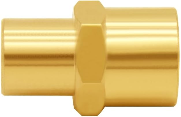 3PCS Brass Reducer Adapter, 1/4" NPT Female to 3/8" NPT Female Thread, Hex Reducing Pipe Fitting Coupler Nipple Connector for Water/Oil/Gas