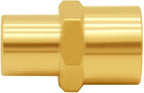 3PCS Brass Reducer Adapter, 1/4" NPT Female to 3/8" NPT Female Thread, Hex Reducing Pipe Fitting Coupler Nipple Connector for Water/Oil/Gas