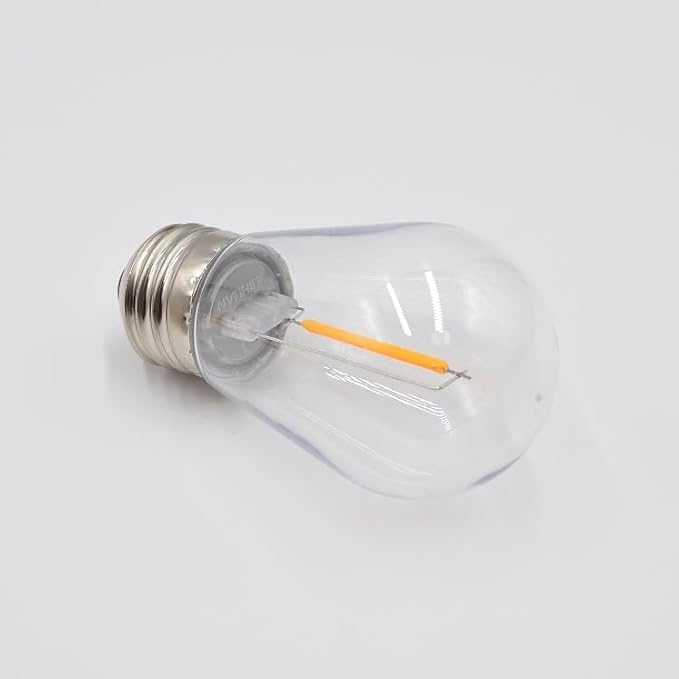 Hometown Evolution, Inc. E26 Commercial String Lights with 16 Gauge Wire (S14 LED Plastic, 24 Foot 12 Socket)