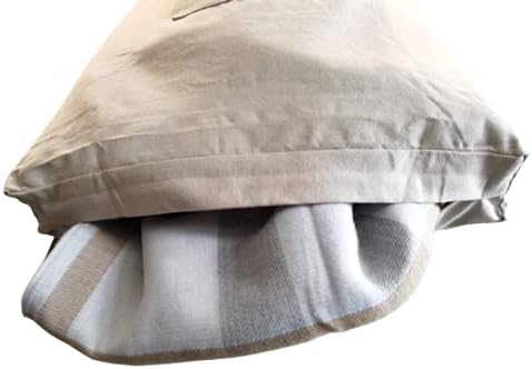 Laundry Collector, Laundry Hamper, Door Hanging Laundry bag with hooks (Beige, 65Liters)