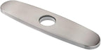 Brushed Nickel 10 inch Sink Faucet Hole Cover Deck Plate, 304 Stainless Steel Escutcheon for 1 or 3 Hole Kitchen, Bathroom or Vanity Sink, Fits Pull-Down, Pull-Out and Mixer Taps