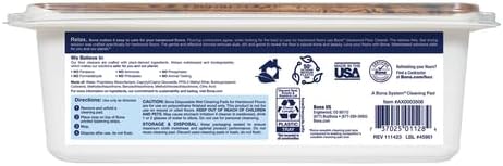 Bona Hardwood Floor Disposable Wet Cleaning Pads - 12 cleaning pads per pack - unscented - Use with Bona Mops - Residue-Free Floor Cleaning Solution for Wood Floors