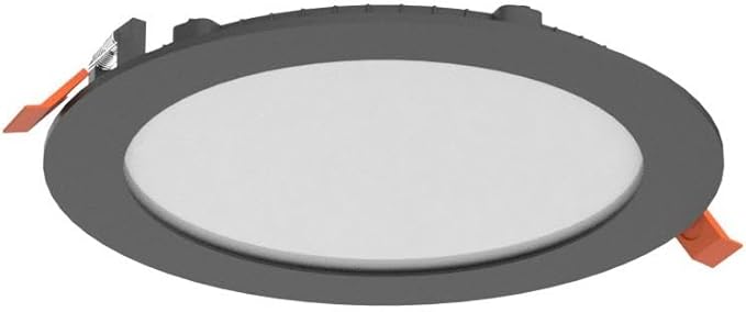 Amico 12 Pack 6 Inch 5CCT Ultra-Thin LED Recessed Ceiling Light with J-Box, 2700K/3000K/3500K/4000K/5000K Selectable, 12W Eqv 110W, Dimmable Canless Downlight, 1050LM High Brightness, Black - ETL