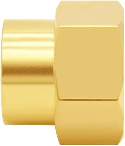 2PCS Brass Reducer Adapter, 3/4" NPT Female to 1" NPT Female Thread, Hex Reducing Pipe Fitting Coupler Nipple Connector for Water/Oil/Gas