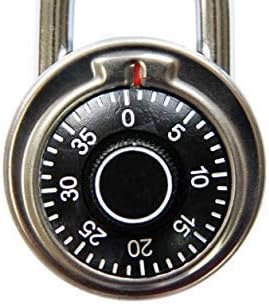 Locker Lock, Combination Lock, Black, 2 in, 24 Locks