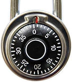 Locker Lock, Combination Lock, Black, 2 in, 24 Locks