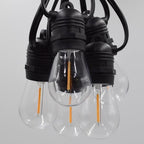 Hometown Evolution, Inc. E26 Commercial String Lights with 16 Gauge Wire (S14 LED Plastic, 100 Foot 50 Socket)