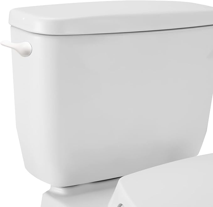 Toilet Handle Replacement Kit, Side Mount Toilet Trip Levers with Seal Gasket and Nut, with Stainless Steel Flapper Chains, Universal Replacement for Most Toilets (White)