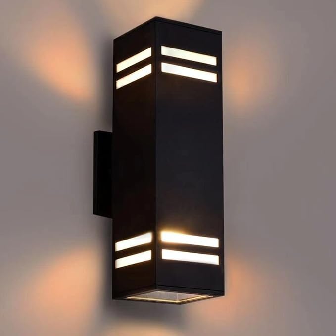 Up and Down Outdoor Wall Lights Fixture – ETL Listed, Aluminum Waterproof Wall Mount Square Design- Modern Exterior Lighting Outdoor Wall Sconce for Porch, Patio, Front Door