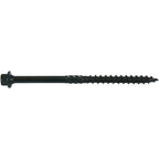 Jake Sales #14 X 6 Heavy Duty Black Timber/Log/Landscaping Wood Screws - Exterior Coated Heavy Duty Screws. 10 x 50 Count Boxes - 500 Screws