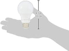 Amazon Basics A19 LED Light Bulb, 60 Watt Equivalent, Energy Efficient 9W, E26 Standard Base, Soft White 2700K, Non-Dimmable, 10,000 Hour Lifetime, 24-Pack