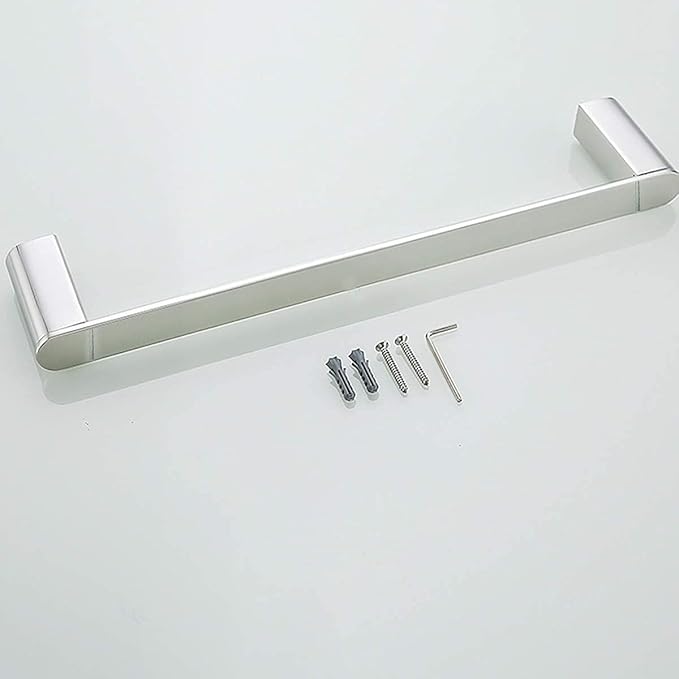 RANDOM 18 inch Towel Bar Mirror Chrome Hand Towel Holder Bathroom Hardware Accessories Towel Rack for Bathroom Kitchen SUS304 Stainless Steel Towel Rod Modern Hotel Style Wall-Mounted.96026-2-18C