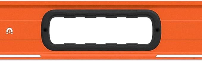 Klein Tools 93548MAG 48-Inch Box Level, Magnetic Box Beam Bubble Level, 3 Vials, High Visibility Orange, Aluminum Body, V-Groove and Magnet Track