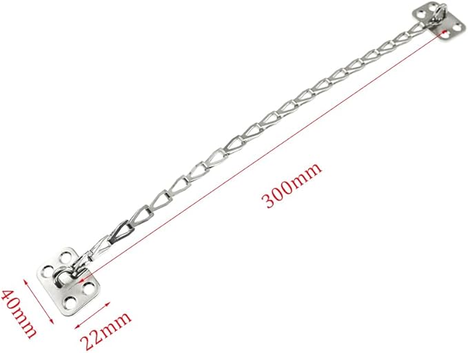 ZYAMY Window Restrictor 12 Inch Long Window Opening Door Chain Silver Restrictor Window Opening Cross Frame Chain for Large Boxes Furniture Covers