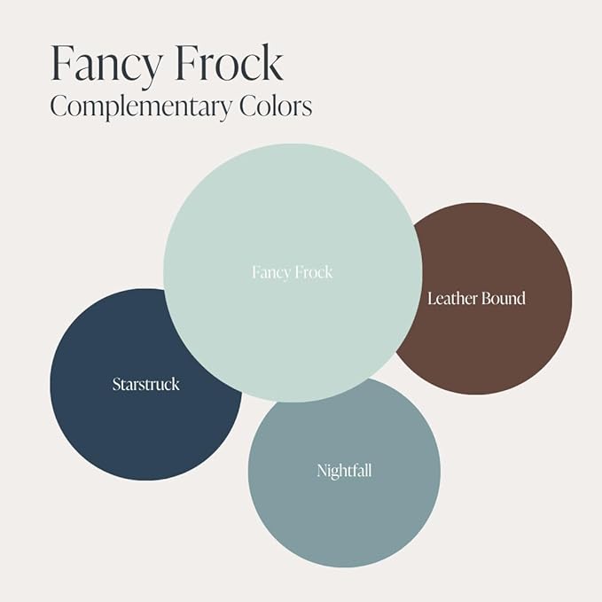 Country Chic All-in-One Chalk Paint for Furniture, Cabinets, Home Decor, Eco-Friendly, Matte Finish, Built-In Primer & Top Coat for Wood, Metal - Fancy Frock (Light Blue) - Pint 16 oz (475 ml)