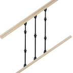 Adjustable Angle Connectors with Satin Black Shoes: 30 Connectors 30 Rake (for Installing 1/2” Metal Balusters)