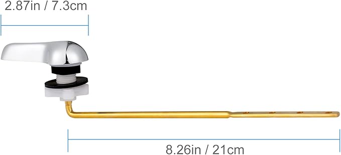 iFealClear 2-Pack Toilet Handle Kit, Universal Front-Mount Flush Lever Replacement, Solid Brass Trip Lever (Chrome)