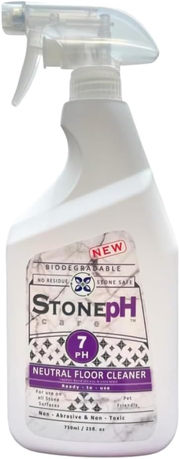 Natural Stone Cleaner - Limestone, Slate & Travertine Cleaner - Natural Stone Shower Cleaner For Marble - Concentrated PH Neutral Floor Cleaner Lavender (25 Fl. Oz)