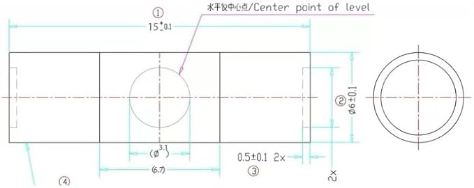 JYK 30pcs Round Bubble Level 6x15mm Mini Circular Bullseye Spirit Levels for Leveling Camera Tripod Telescope Workshop Turntable Pictures Frame