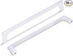 10 Pack 7.5 Inch(192mm) Hole Center Modern Matte White Cabinet Pull Handle Timeless Vanity Drawer Pull Handle Classic Cabinet Hardware for Kitchen Dresser Bathroom, Screws Included, M-White(7.5x10)