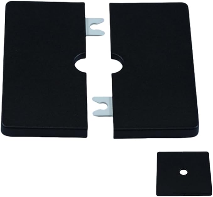 Wall Split Flange Plumbing Cover Plates Square Shower Arm Escutcheon Plate Pipe Flange Cover for Fixed Shower Head Faucet Standard Pipes (12mm/0.47in)