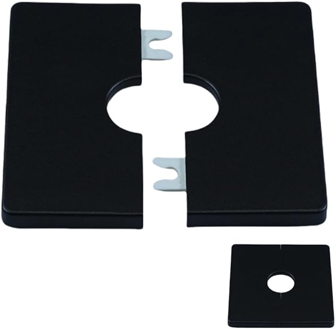 Wall Split Flange Plumbing Cover Plates Square Shower Arm Escutcheon Plate Pipe Flange Cover for Fixed Shower Head Faucet Standard Pipes (33mm/1.30)