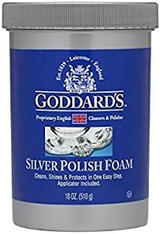 NeschToy Goddard's Silver Polish, 18 oz - Tarnish Remover with Sponge Applicator, Pack of 2