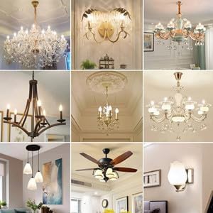 60W Incandescent Torpedo Tip Chandelier, Chandelier Light Bulbs 60 watt, Clear Dimmable, E26 Candelabra Base, Torpedo Transparent Light Bulbs for Chandeliers (10 Pack)