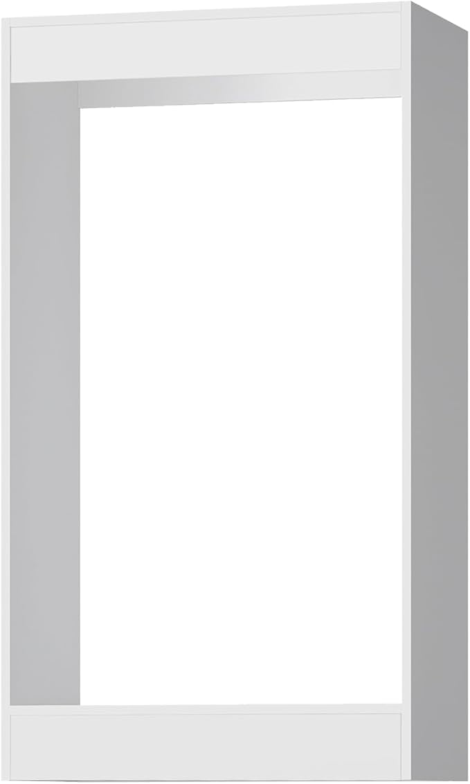 ROOMTEC 22.5" Double Hanging Closet Unit, Modular Closet System with Hanging Rod, Wardrobe Organizer for Bedroom or Walk-in Closet, Wall Mounted, Customizable Clothes Storage Unit, White