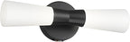 kudos Wall Sconces 16inches Black Vanity Light Fixtures, Modern Sconces Wall Lighting with Milk White Glass, Dimmerable 3000K/4000K/5000K for Bathroom Bedroom, KDVL13-BK